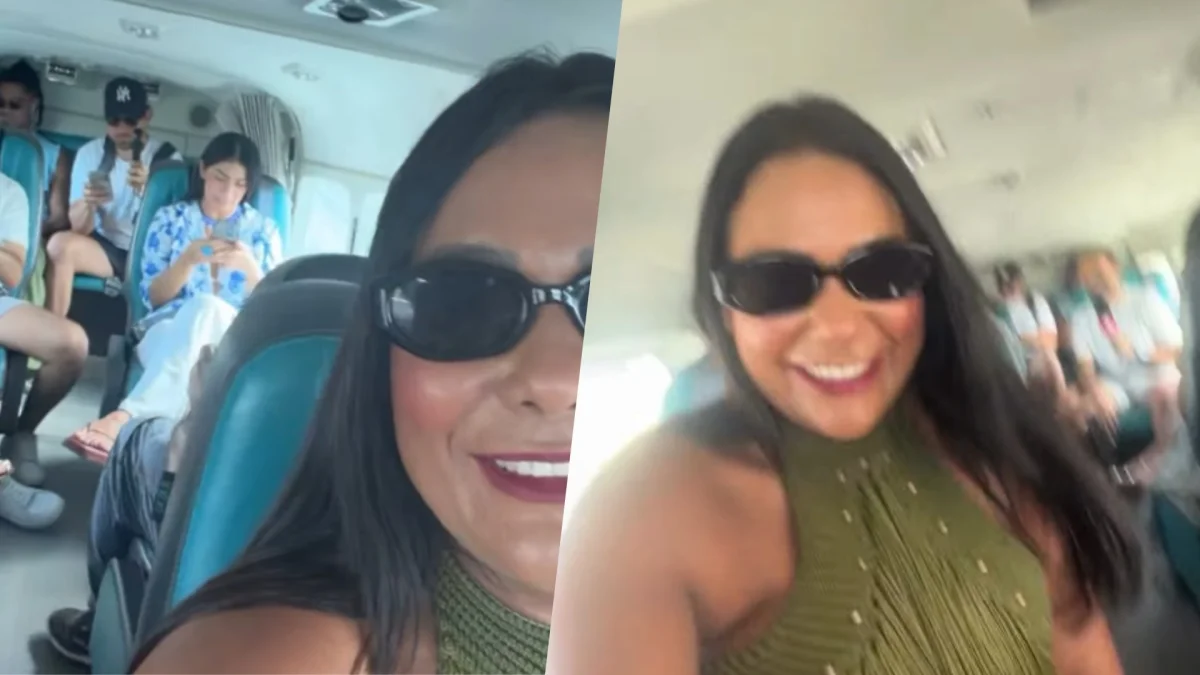 Chaiany provoca piloto após passeio de hidroavião no Amazonas