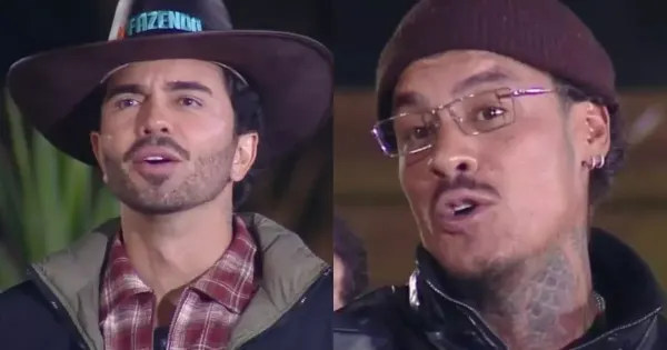 A Fazenda 18: Alfredo e Murilo brigam após fala sobre "chicote"