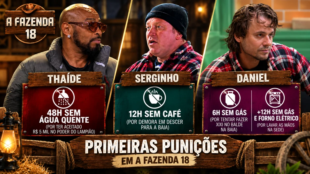 A Fazenda: sede fica sem água quente após punição do Lampião