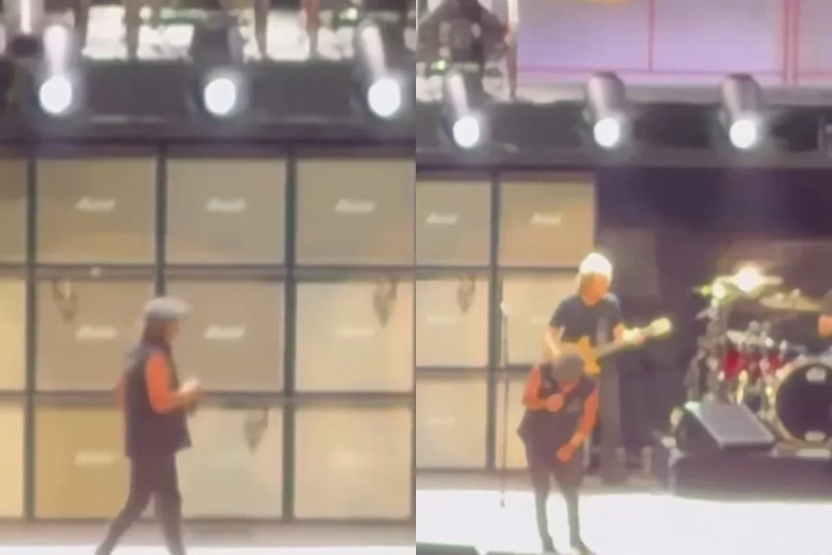 AC/DC: canhão cenográfico quase atinge Brian Johnson