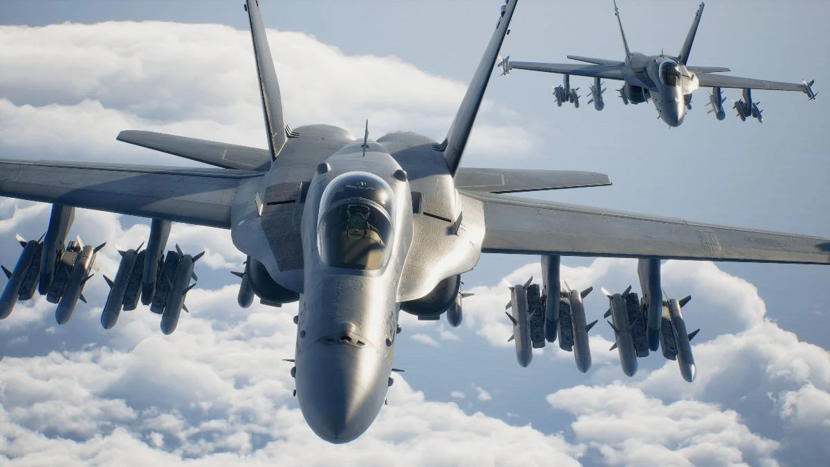 Ace Combat 8: Wings of Theve traz live‑action como prelúdio