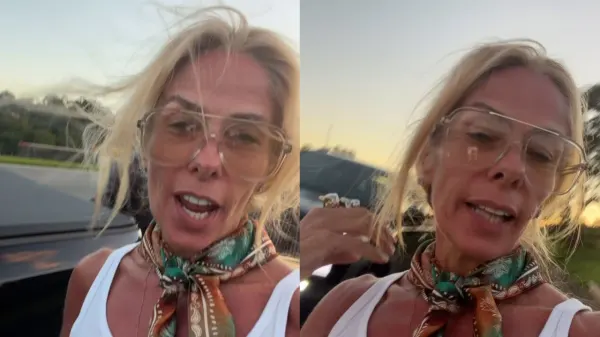 Adriane Galisteu: pneu estoura a caminho de A Fazenda 18