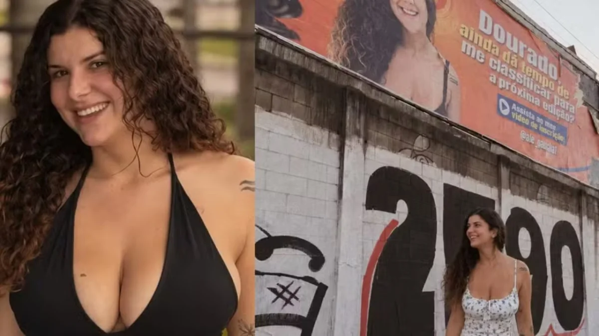 Alê Gaúcha recebe 500 trotes após instalar outdoor para entrar no BBB 27