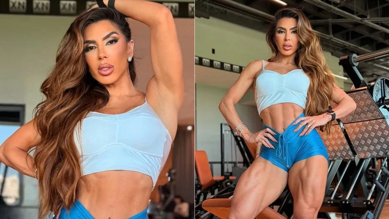 Andrea de Andrade posa de biquíni em Mykonos e vira “deusa grega”