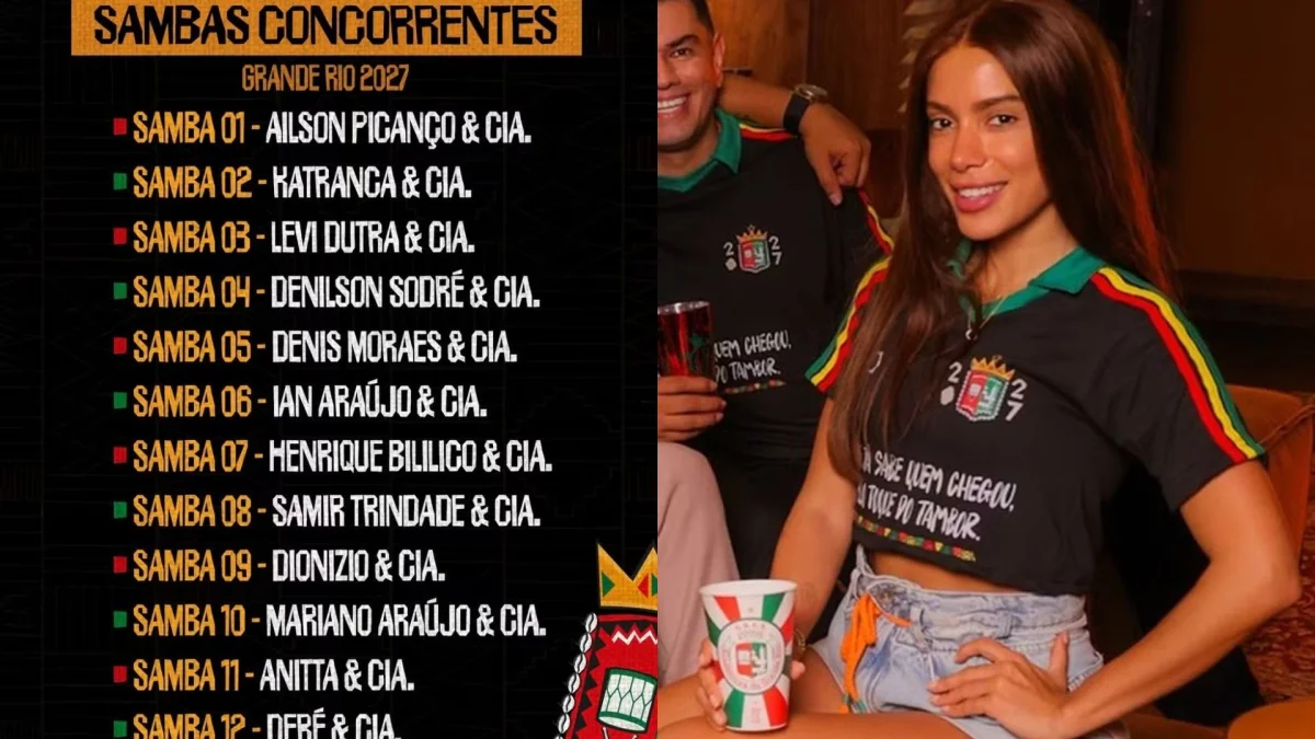 Anitta assina samba que disputa vaga na Grande Rio