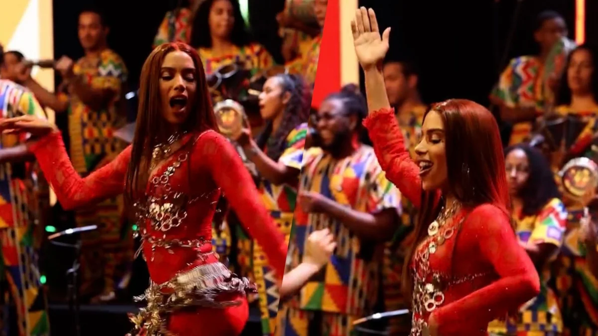Anitta grava na Grande Rio após coroação como rainha de bateria