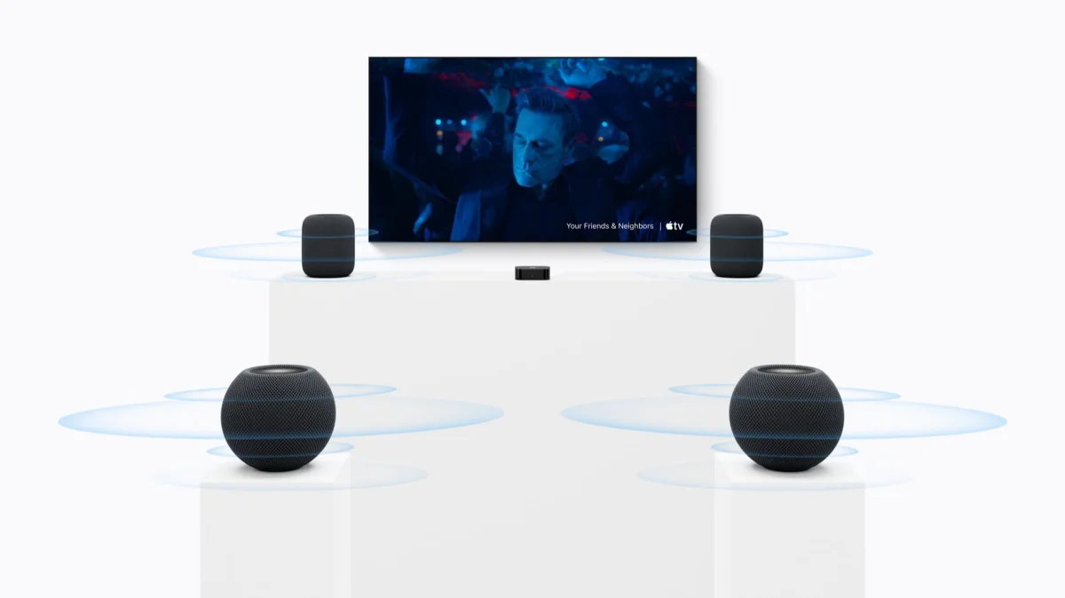 Apple TV 4K permite som surround com quatro HomePods