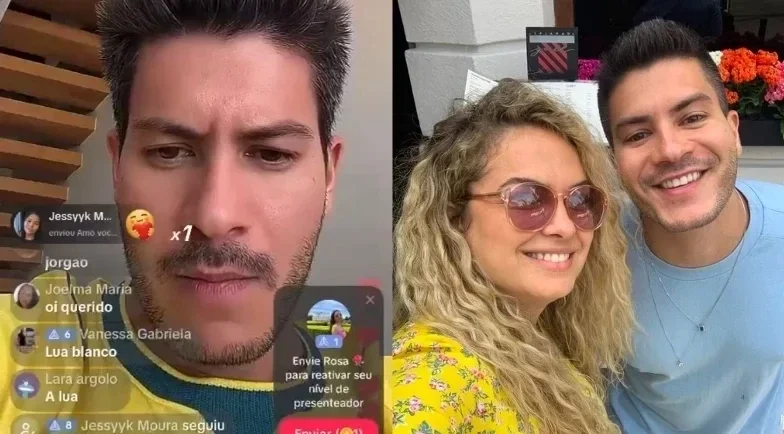 Arthur Aguiar recebe notícia da morte de Lua Blanco ao vivo no TikTok