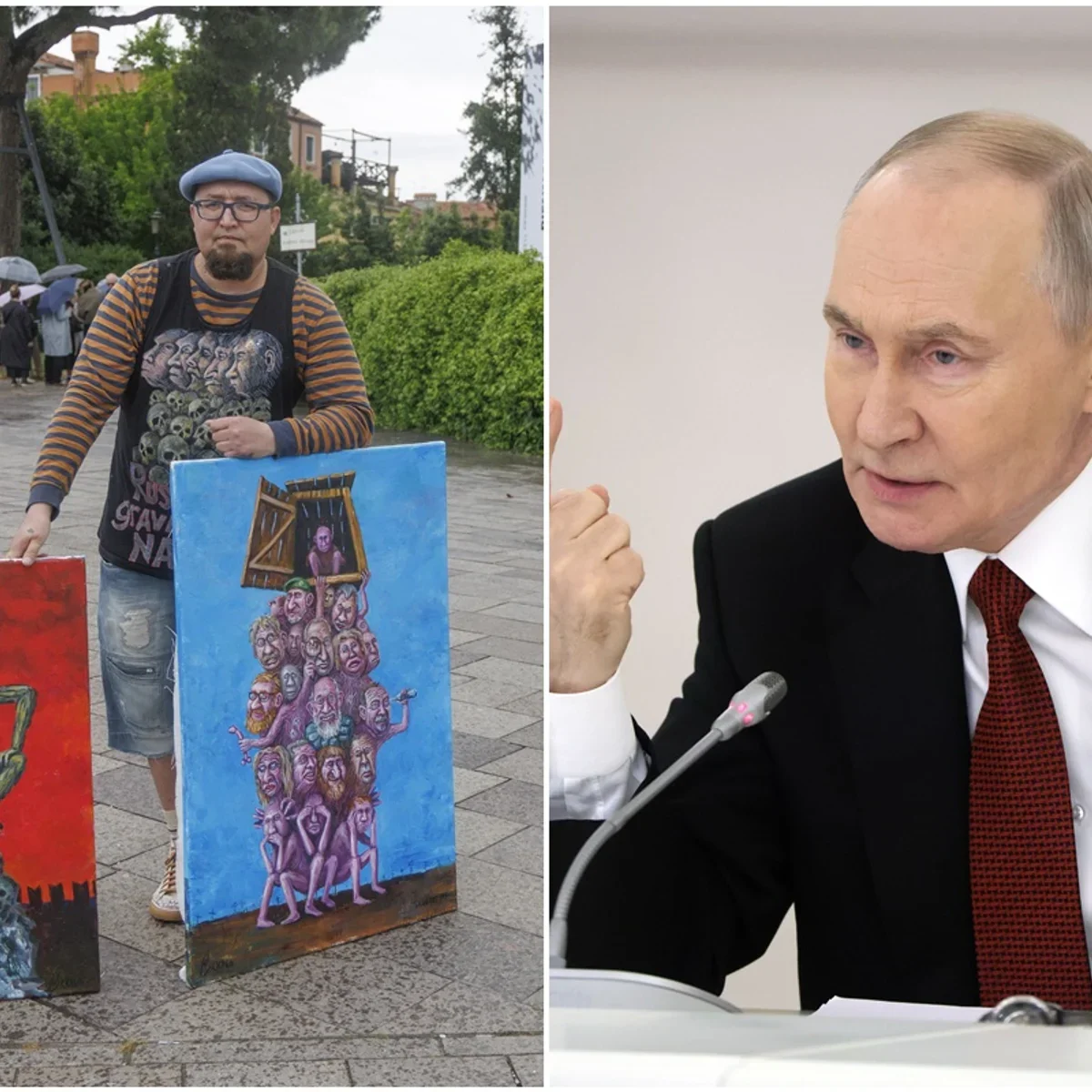 Artista crítico de Putin morto após ser atingido por cinco tiros
