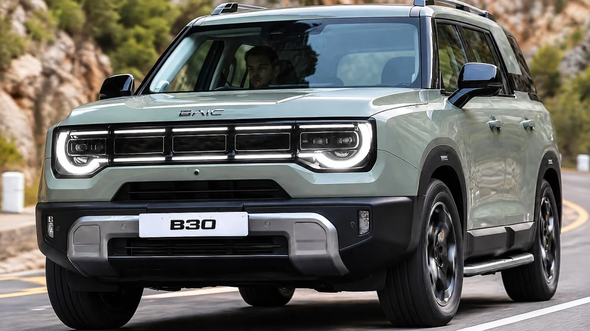Baic B30: híbrido traz central de 14,6" e bancos que viram cama