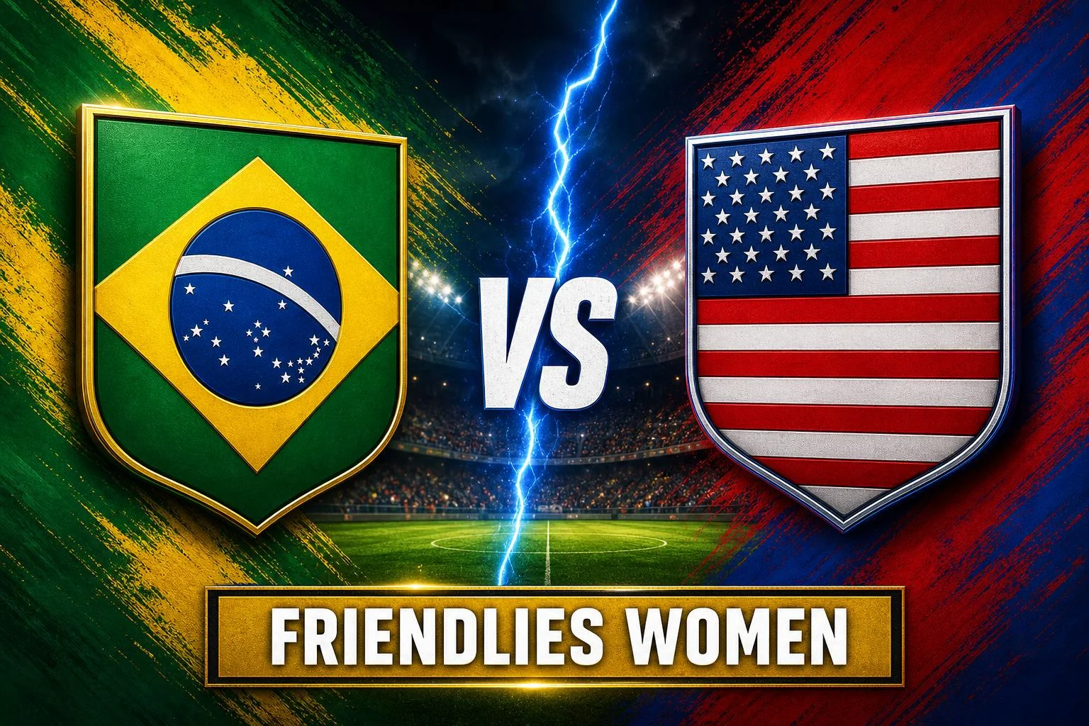 Brazil W x USA W ao vivo — Friendlies Women