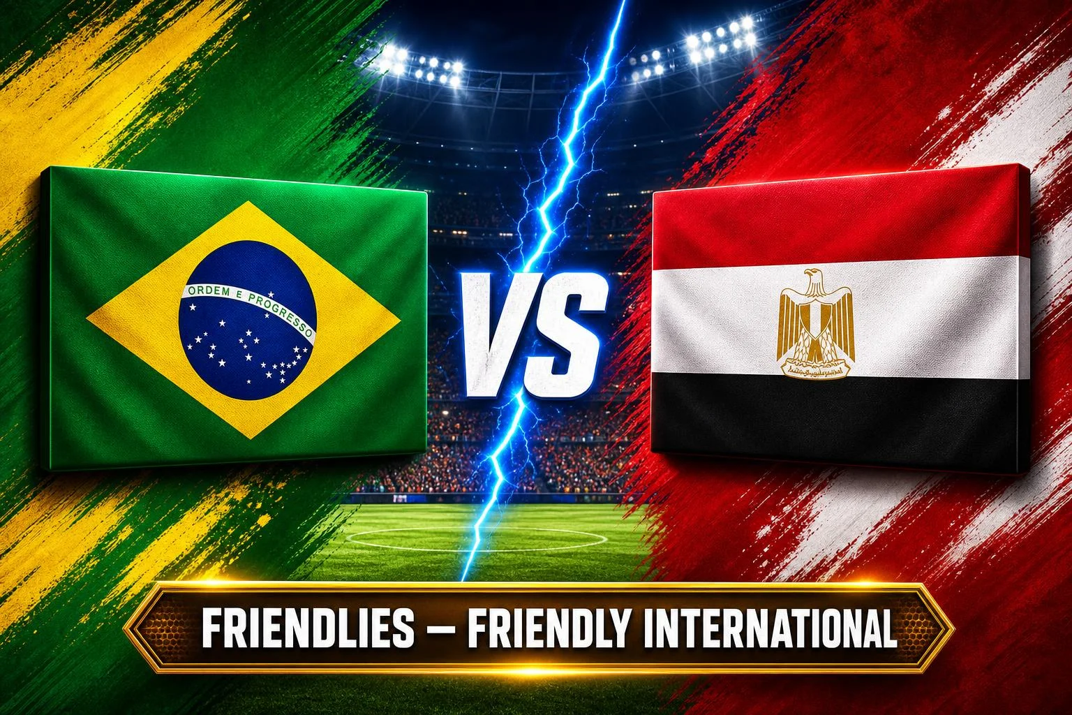 Brazil x Egypt ao vivo — Friendlies