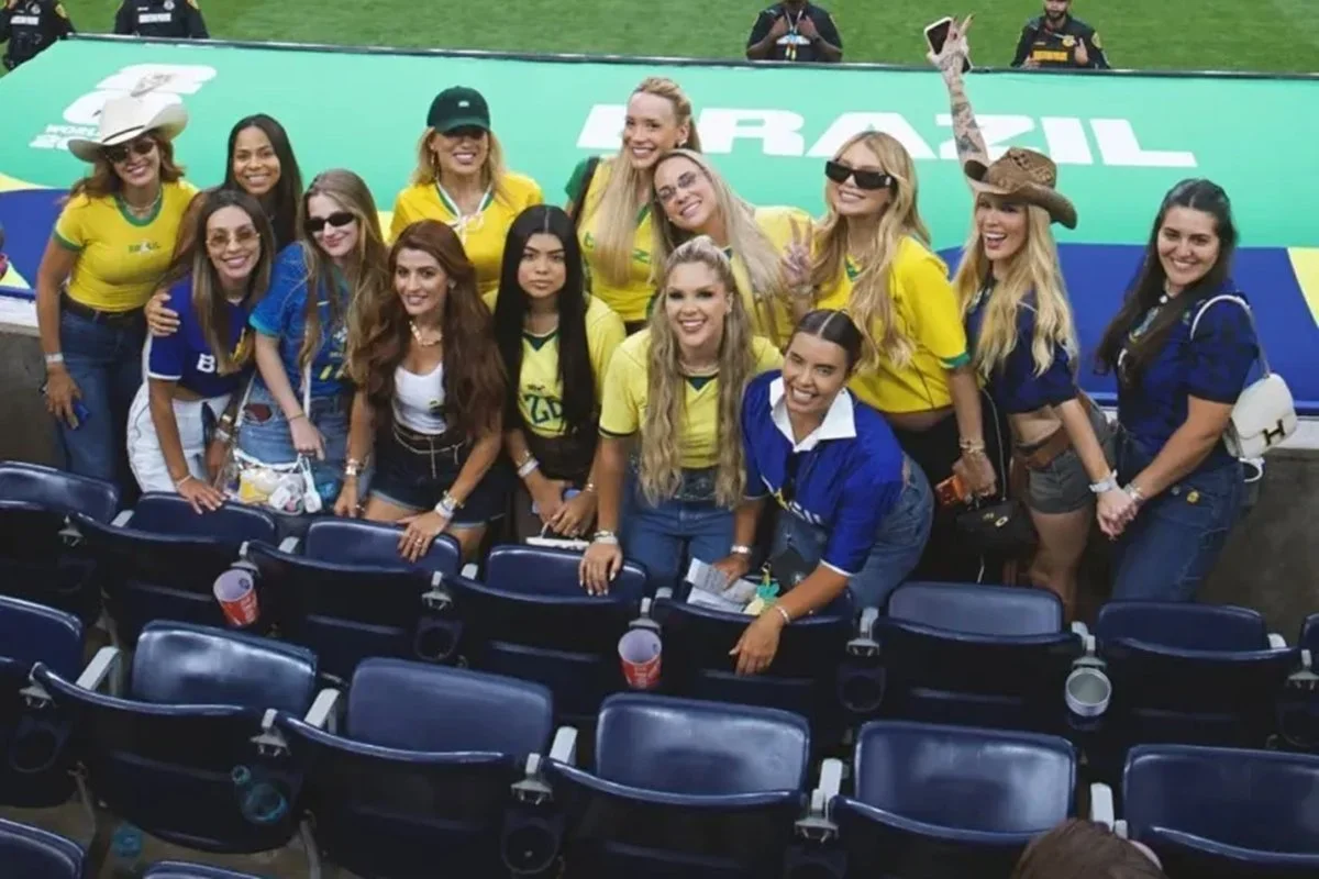 Bruna Biancardi soma críticas por ficar fora da foto das WAGs