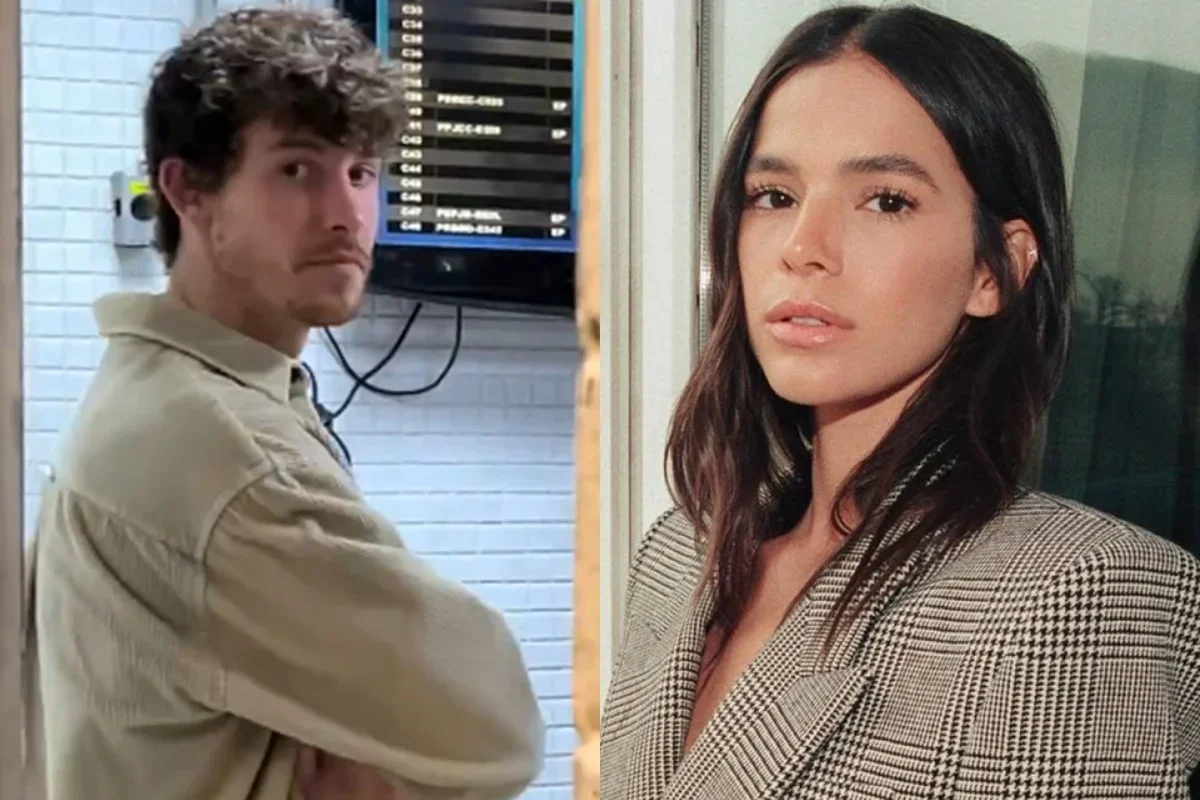 Bruna Marquezine abatida no aeroporto; Shawn tenta barrar paparazzi