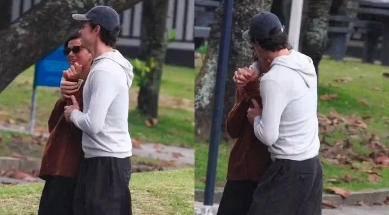 Bruna Marquezine e Shawn Mendes trocam beijos à beira-mar