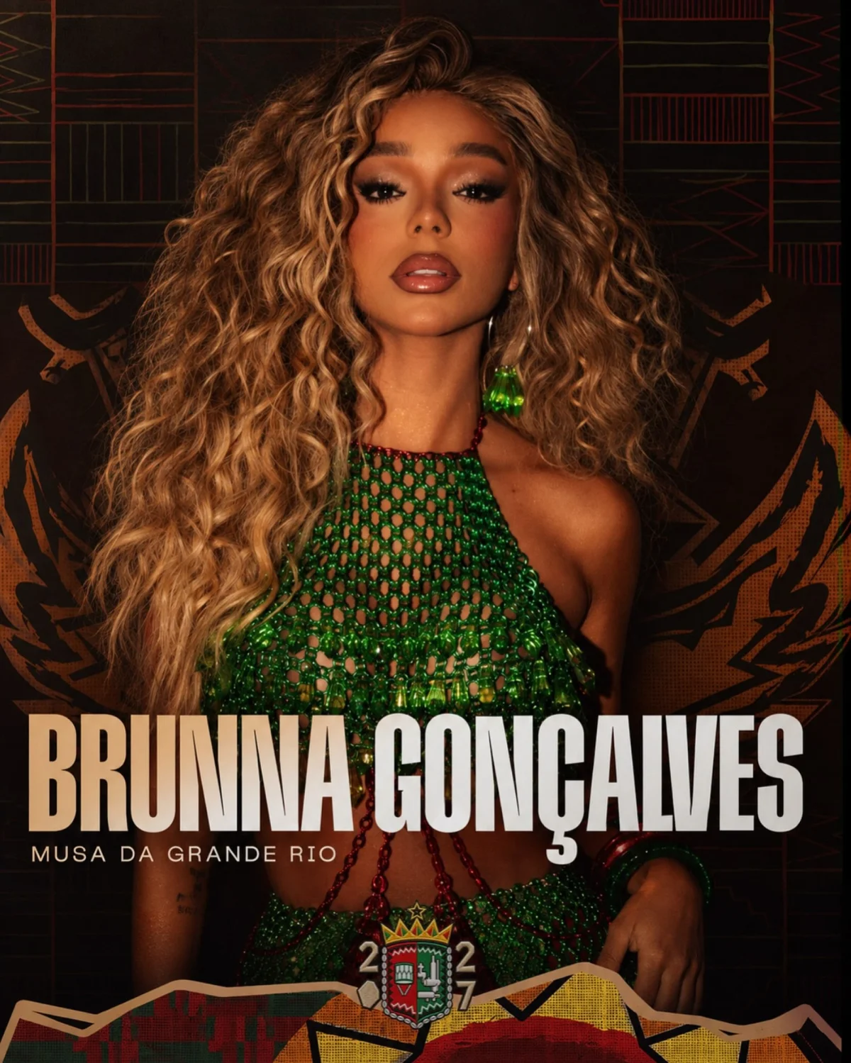 Brunna Gonçalves confirma permanência como musa da Grande Rio