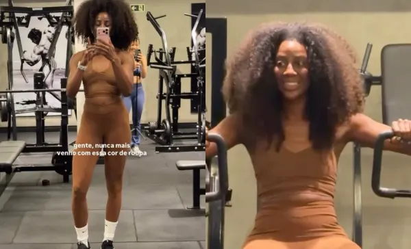 Camilla de Lucas expõe perrengue na academia: roupa virou ilusão