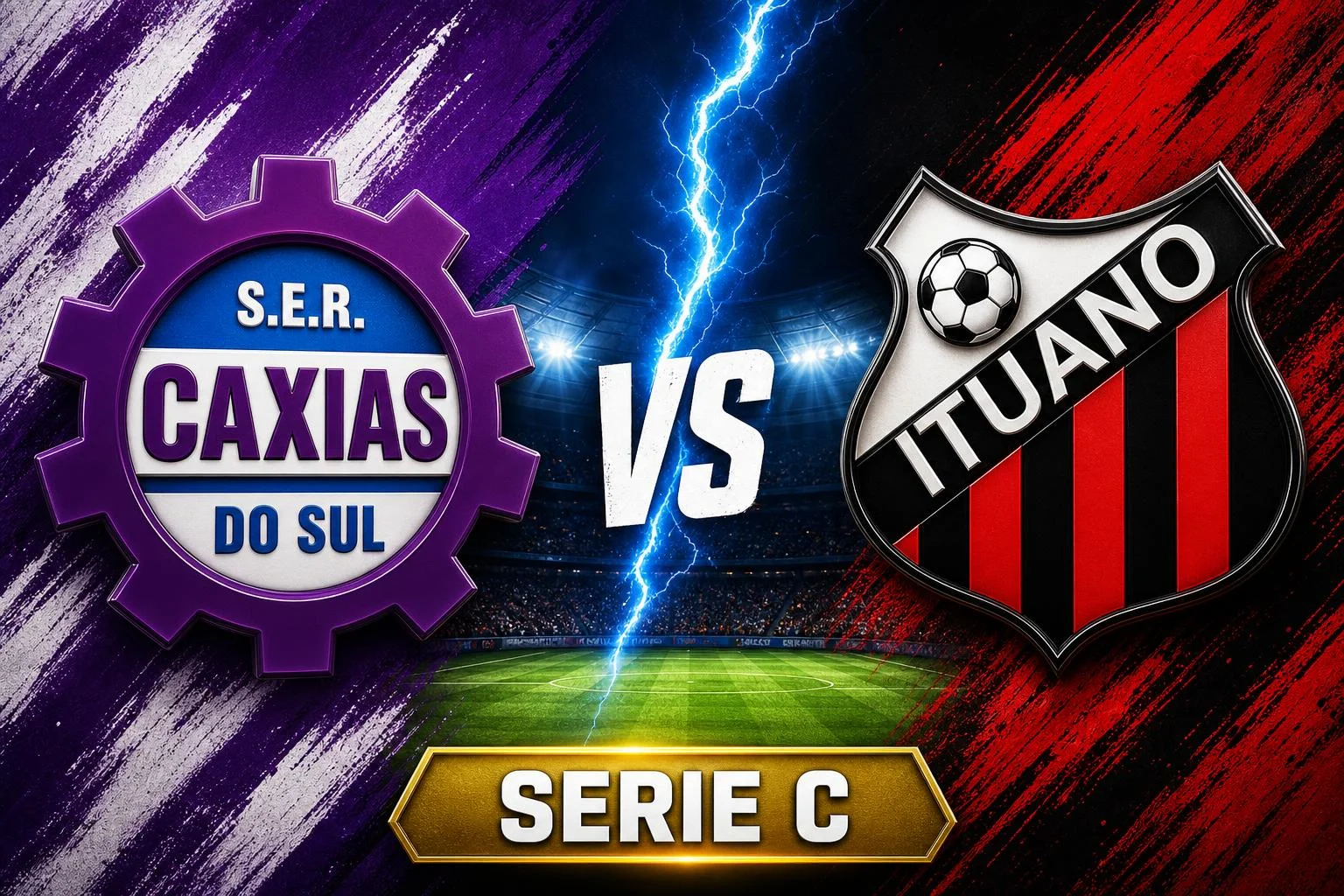 Caxias x Ituano ao vivo — Serie C