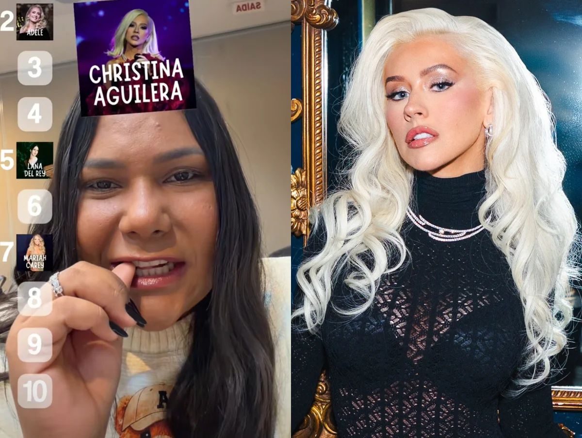 Chaiany Andrade coloca Christina Aguilera em último e viraliza
