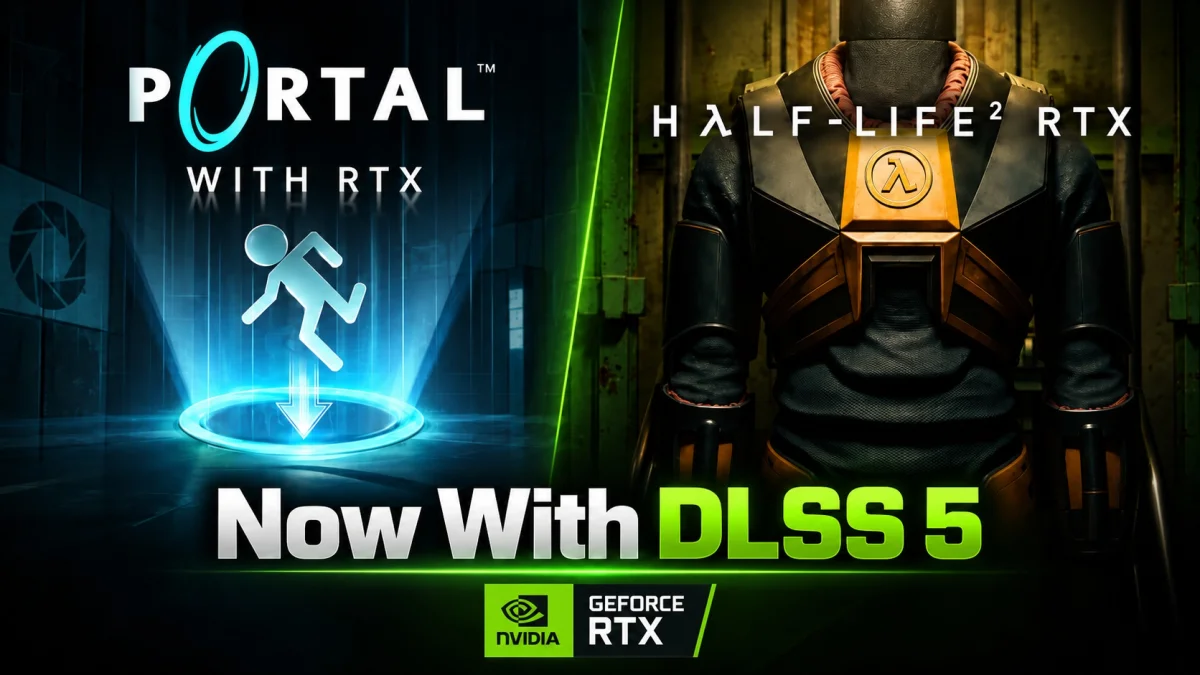 DLSS 5 chega a Portal e Half‑Life 2 RTX com 6X Multi Frame Generation