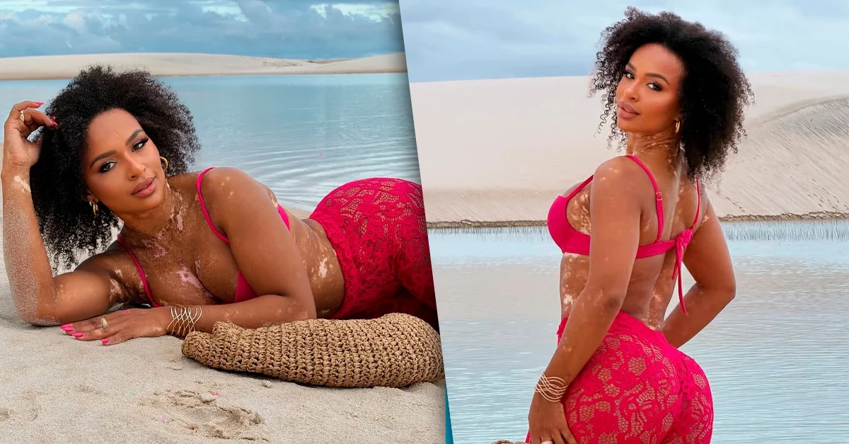 Natália Deodato renova bronzeado e posa com Rayane nas dunas