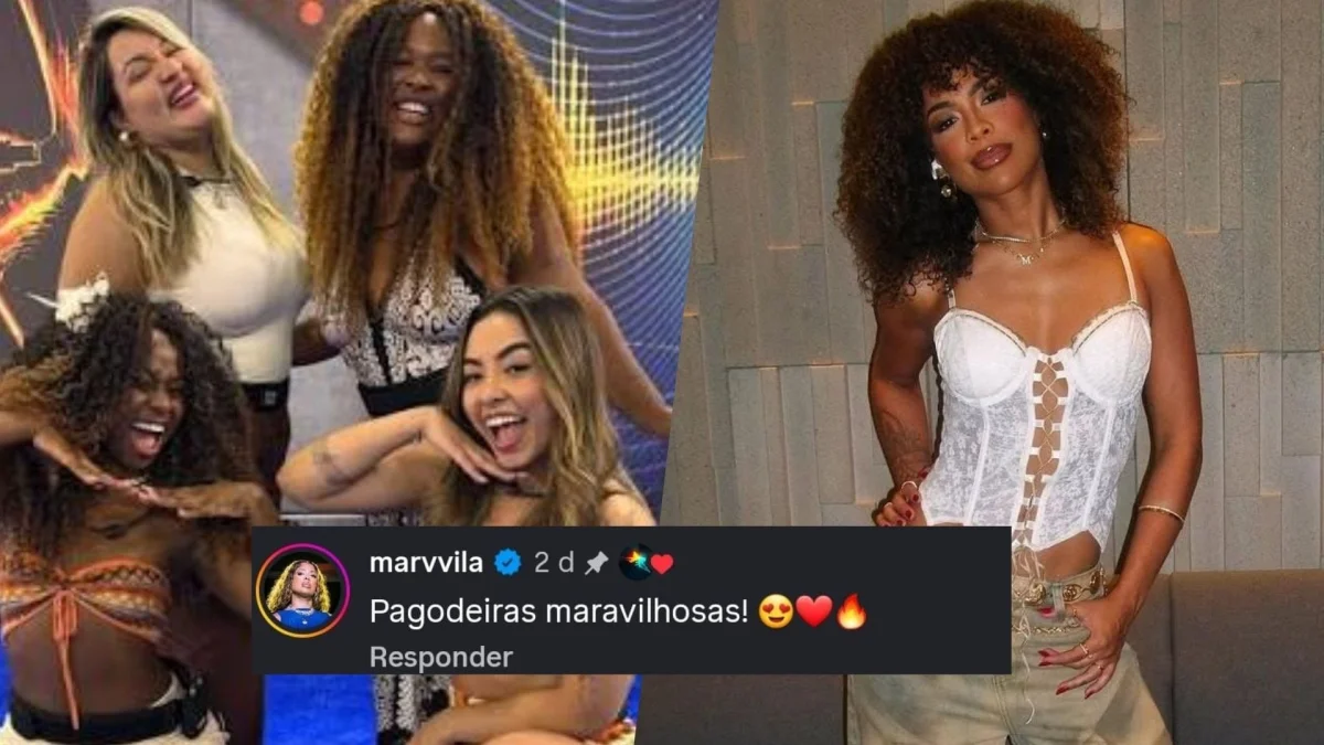 Estrelas da Casa: Marvvila chama grupo do Pagode de 'maravilhosas'