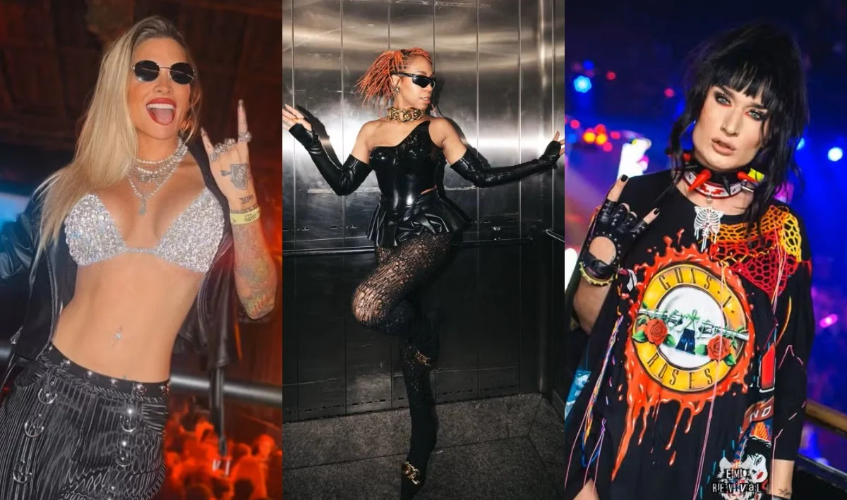 Ex-BBBs resgatam visual rockeiro com looks icônicos