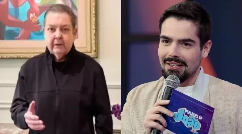 Faustão elogia João Silva em rara aparição no SBT