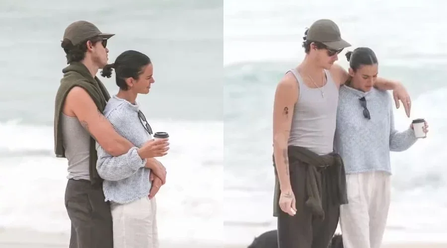 Flagra romântico de Shawn Mendes e Bruna Marquezine agita fãs na Praia de São Conrado