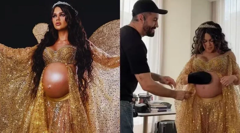 Franciny Ehlke reforça: gestante não gosta de toques na barriga