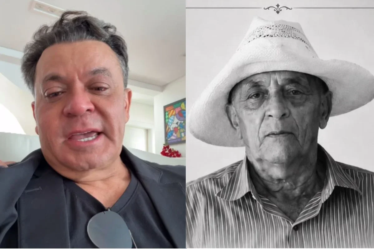 Frank Aguiar chora por não chegar ao enterro do pai