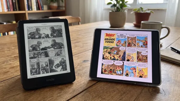 Galaxy Z Fold 8: tela colorida supera Kindle na leitura de HQs