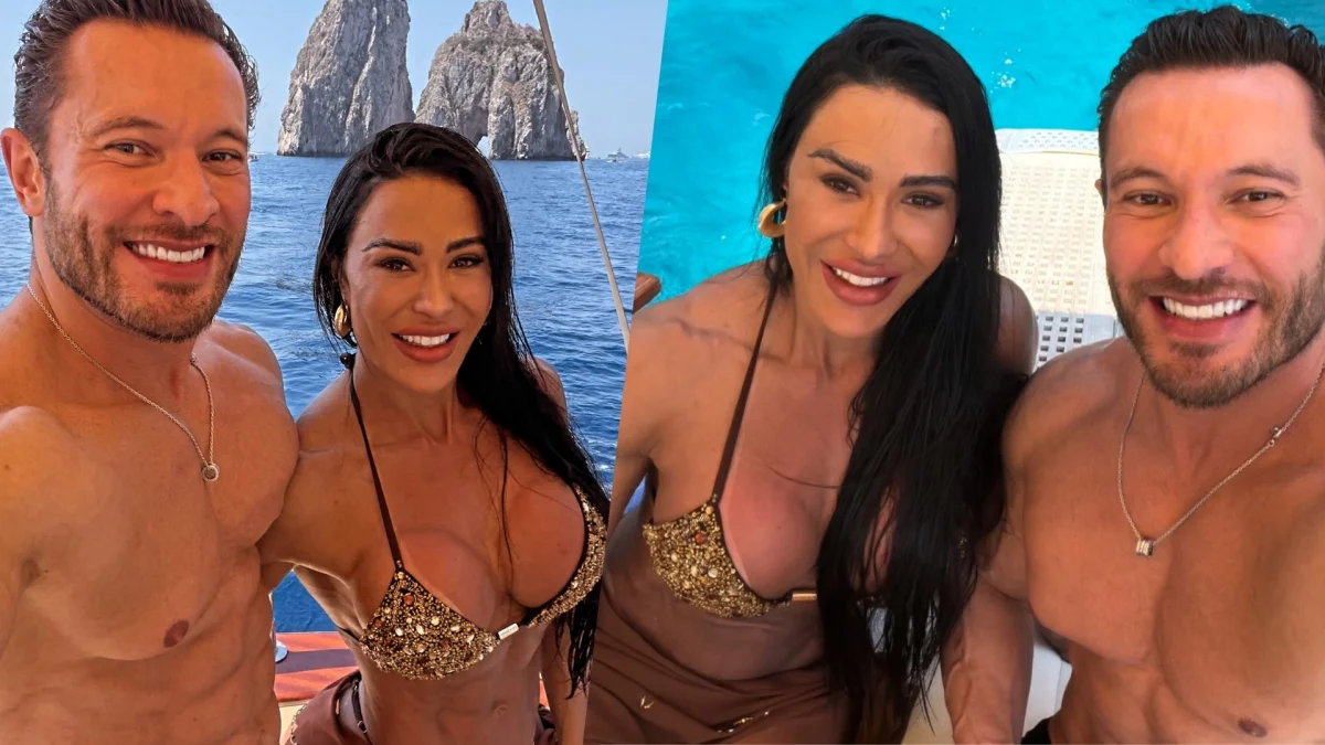 Gracyanne Barbosa se declara 'Eu te amo' em Capri durante passeio