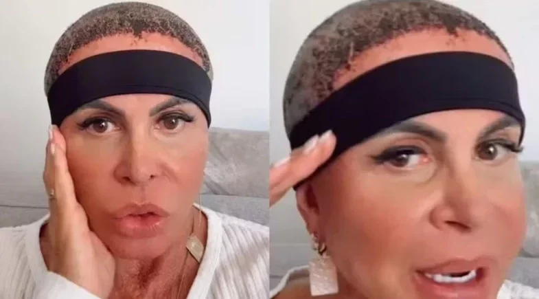Gretchen usa faixa e já fez primeira lavagem pós-transplante