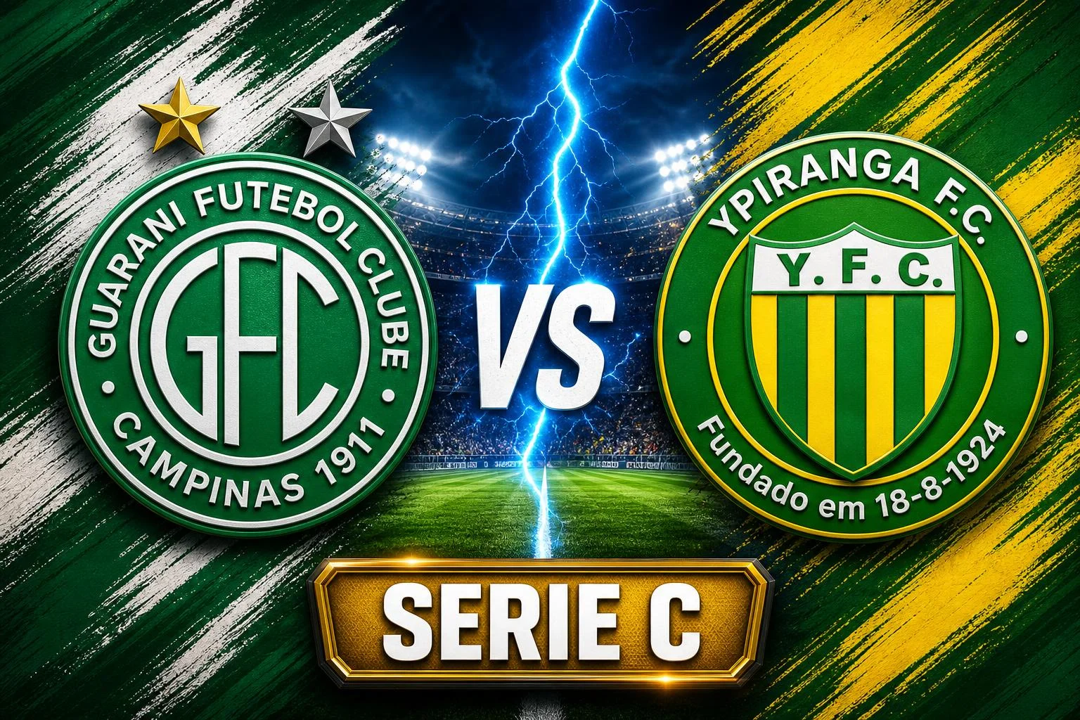 Guarani Campinas x Ypiranga-RS ao vivo — Serie C