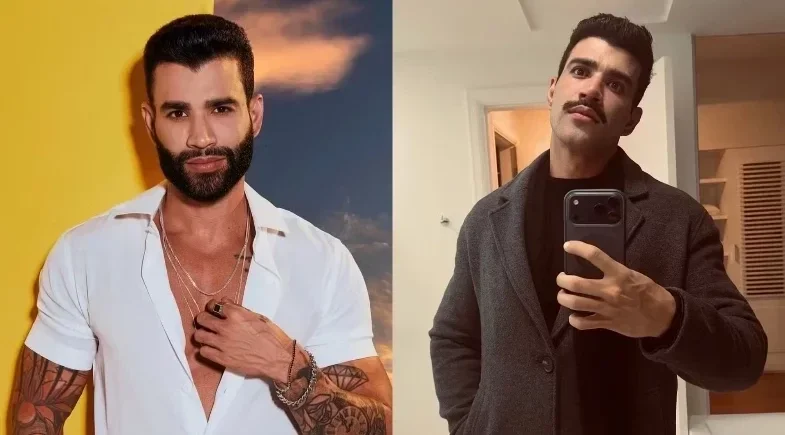 Gusttavo Lima: novo bigode quase o torna irreconhecível