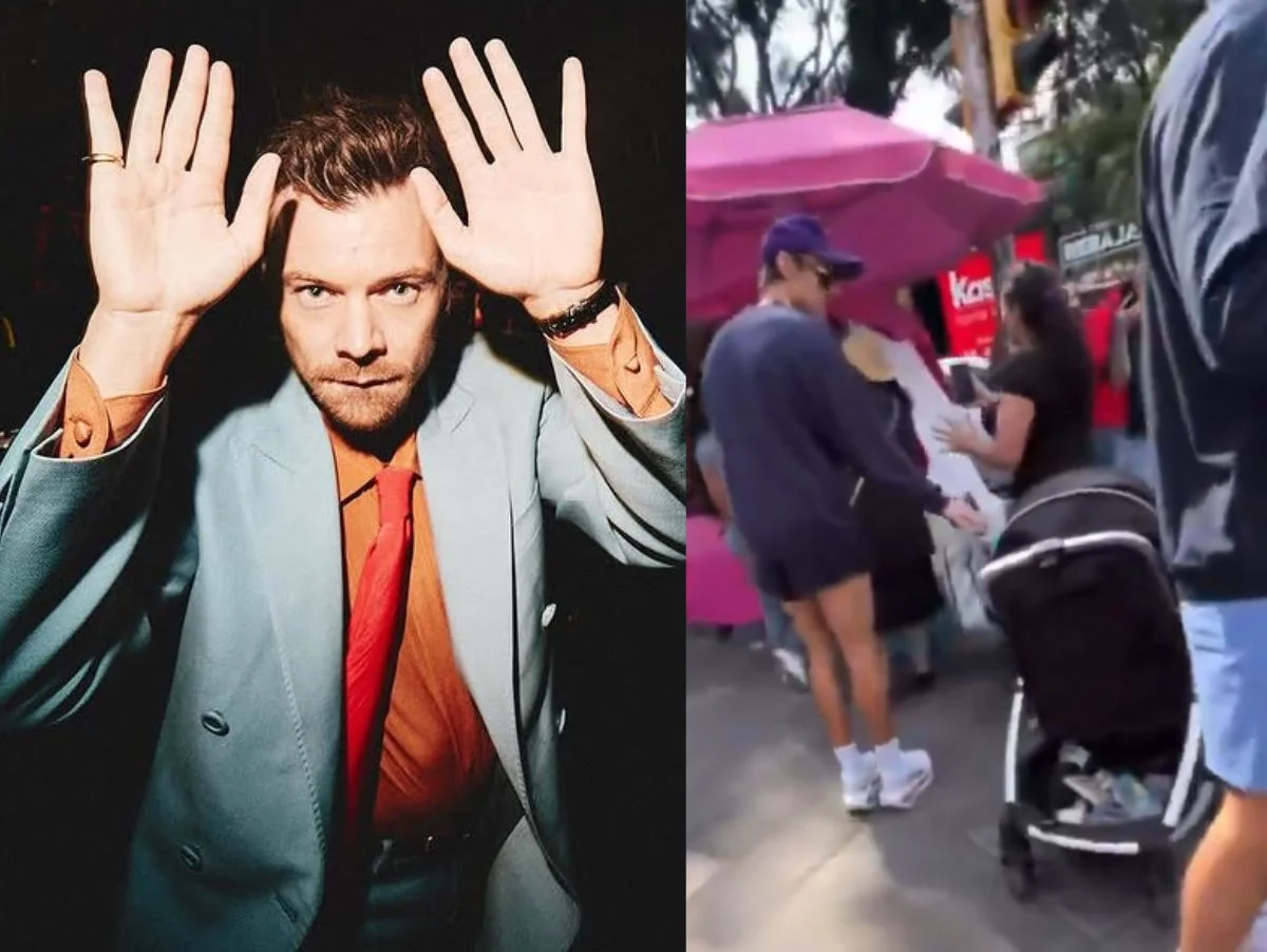 Harry Styles pede que fã cuide do filho antes de tirar foto com ele