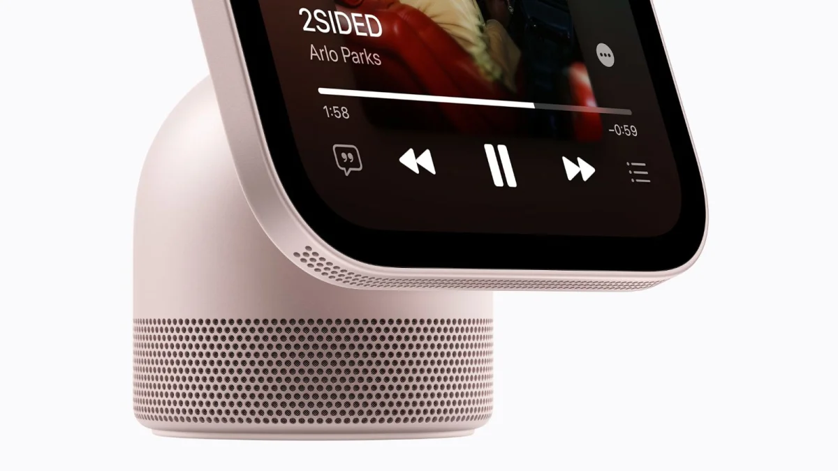 HomeView: modelo de mesa tem woofer e Spatial Audio