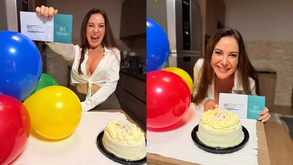 Influenciadora 60+ tem exame que aponta 28 anos
