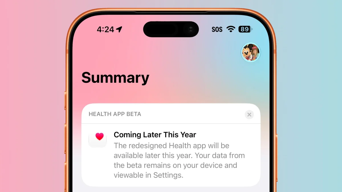 iOS 27.2 beta 4 remove novo app Saúde do sistema