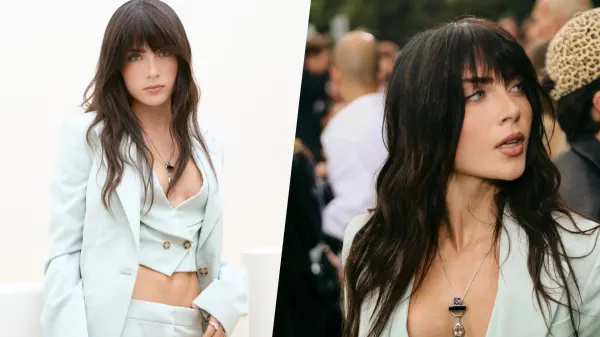 Jade Picon exibe abdômen em alfaiataria da Stella McCartney