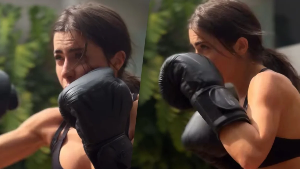 Jade Picon mostra treino de boxe e exibe barriga definida
