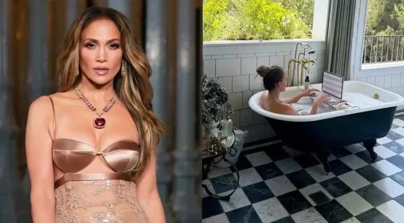 Jennifer Lopez, 57, surpreende ao postar foto na banheira