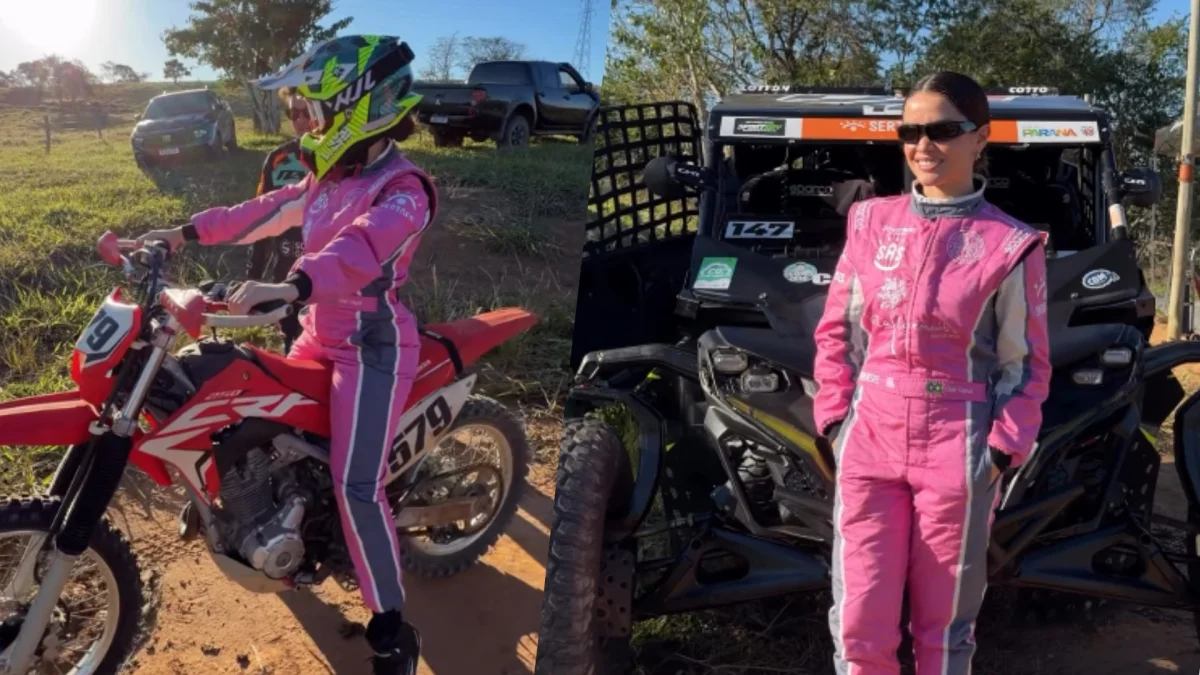 Juliette cai de moto em trilha, diz que não se machucou
