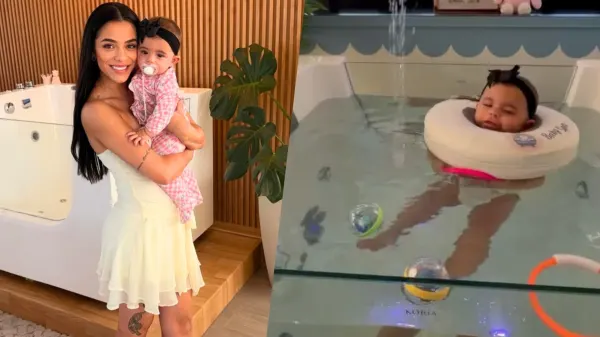 Key Alves mostra Rosamaria, bebê de 7 meses, em dia de spa