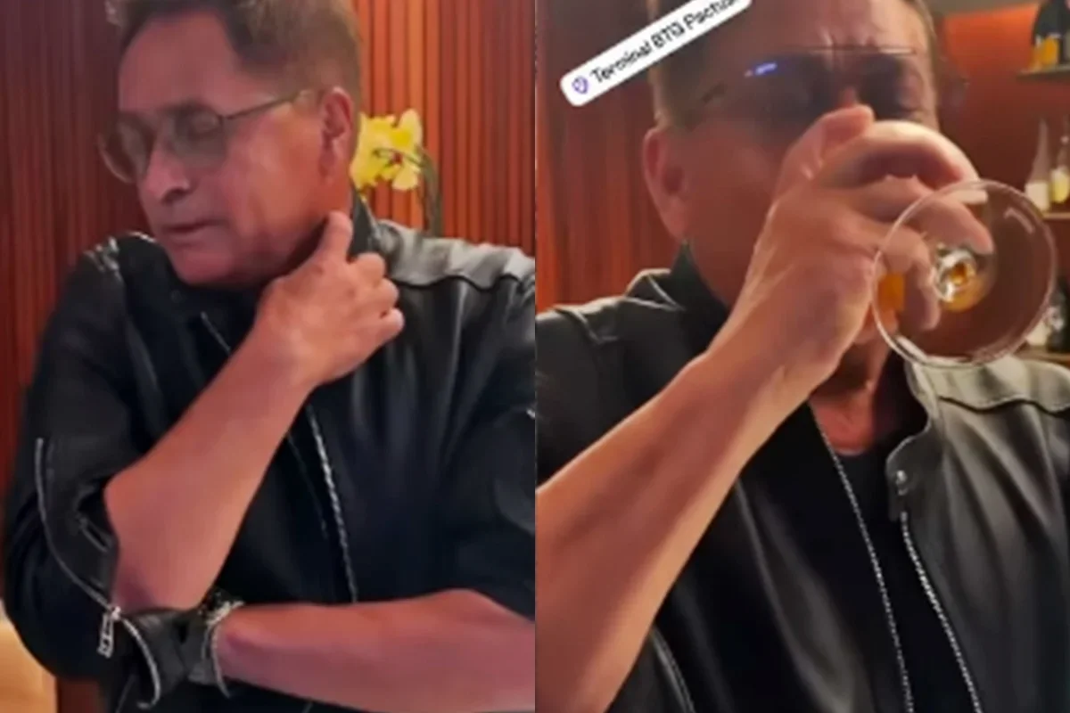 Leonardo comemora fim de 30 dias sem álcool com cerveja