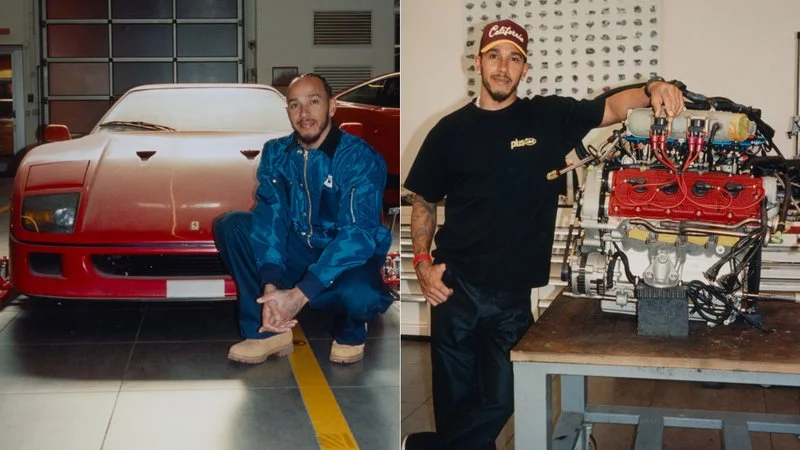 Lewis Hamilton restaura Ferrari F40 abandonada e celebra sonho