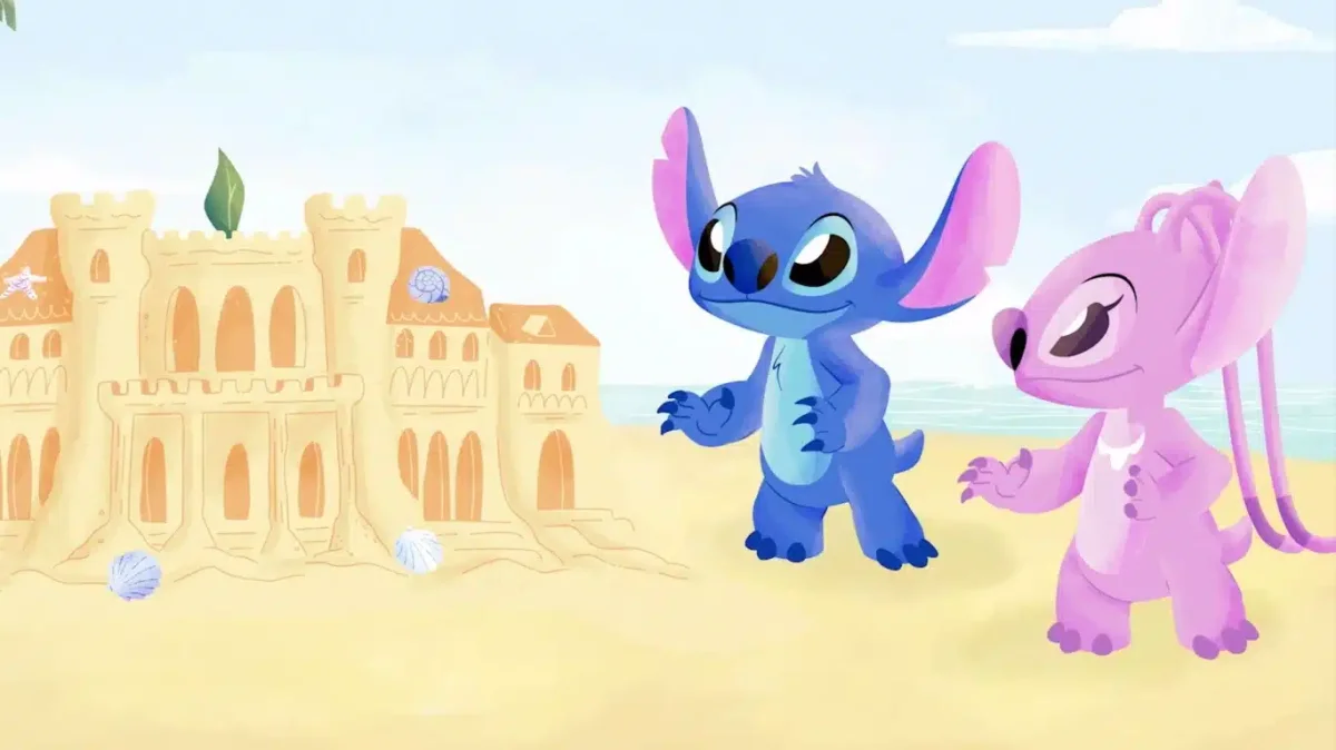 Lilo & Stitch 2: Stitch e Angel lado a lado nas filmagens