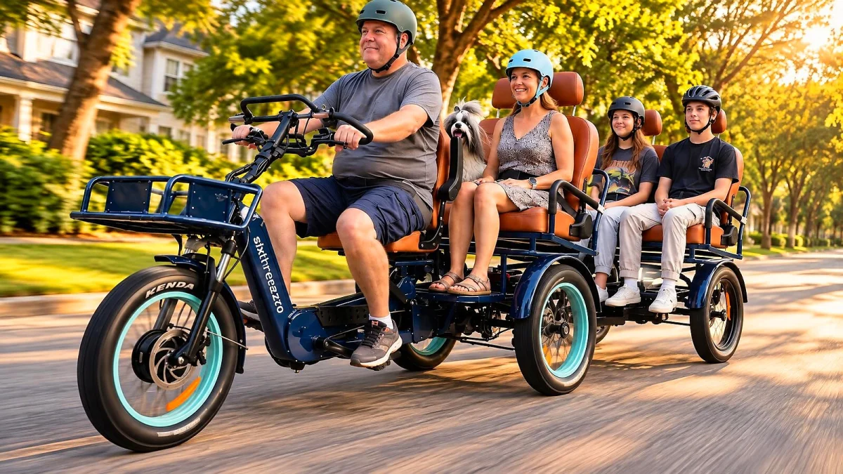 Long Range Luxury Rickshaw: triciclo para sete pessoas com bateria de 7,3 kWh