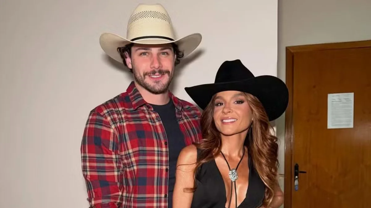 Maiara exibe sintonia com Felipe em looks juninos românticos